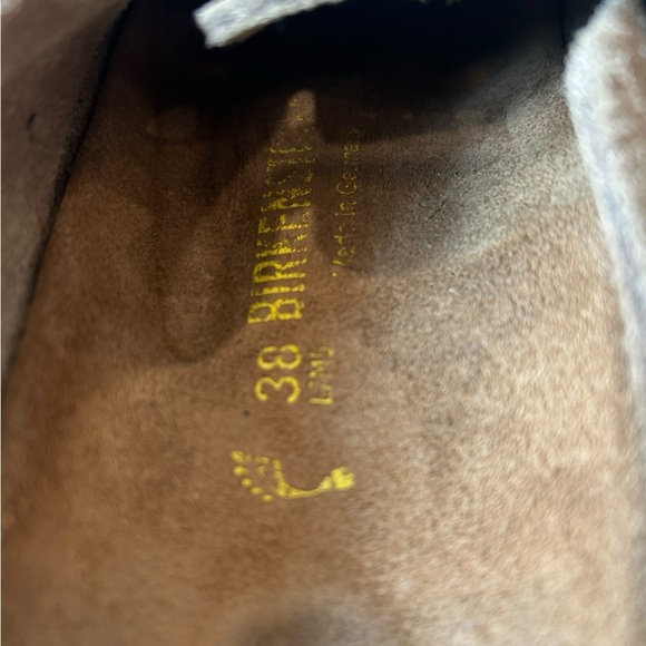 Birkenstock Boston Suede Clogs Sz 38 Narrow Taupe/Stone - Picture 5 of 5
